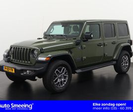 JEEP WRANGLER CONVERTIBLE UNLIMITED JEEP WRANGLER UNLIMITED 4XE 380 80TH ANNIVERSARY | LEDER | PREMIUM AUDIO | CAMERA | ZONDAG OPEN!