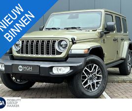 JEEP WRANGLER CONVERTIBLE UNLIMITED JEEP WRANGLER UNLIMITED 4XE 380 SAHARA APPLE CARPLAY/ANDROID AUTO I ACHTERUITRIJ CAMERA I NAVIGATIE I DIRECT LEVERBAAR I