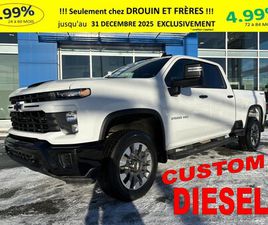 CHEVROLET SILVERADO 2500HD CREW CAB DIESEL / CUSTOM / CREW CAB / 3.99% D'INTERET