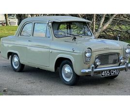 1958 FORD ANGLIA BEIGE MANUEL, 3 VITESSES CONDUITE À DROI...