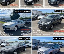PEUGEOT 207 LOT DE 6 VOITURES A VENDRE DANS L'ÉTAT P