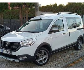 DACIA DOKKER STEPWAY DACIA DOKKER 1.6 SCE STEPWAY 1.6 BENZYNA 102KM NAWIGACJA KAMERA TEMPOMAT