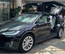 TESLA MODEL X 90D • 7 PLACES INDIVIDUELLES • SCO1 • FSD 7500 • MCU2 • PACK PREMIUM • CONNECTION PREMIUM À VIE • CUIR INTÉGRALE • FINITION CARBONE ALCANTARA