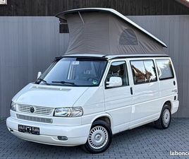 VW T4 CALIFORNIA 2.5 TDI 102 CH - CUISINE - TABLE - LIT BANQUETTE - SIÈGES PIVOTANTS - CLIMATISATION - RÉGULATEUR DE VITESSE - 1ÈRE MAIN
