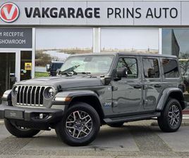 JEEP WRANGLER UNLIMITED 4XE 380 SAHARA |STING GREY|STOEL+STUURVERW.|CAMERA V+A| 3904 | SUV/TERREINWAGEN/CABRIOLET
