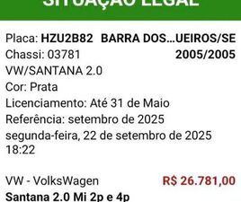 VOLKSWAGEN SANTANA VOLKSWAGEN SANTANA 2.0 MI 2P E 4P 2005