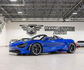 USED 2022 MCLAREN 720S SPIDER-AURORA BLUE-LEATHER INTERIOR