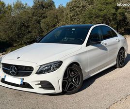 MERCEDES CLASSE C 220D 194CV 9G-TRONIC AMG LINE, BERLINE, BLANC, 10 CV 5 PLACES