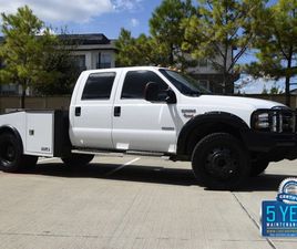 2005 F-550 CREW 6.0L DIESEL 4X4 DUALLY FLATBED TRUCK 67K MILE