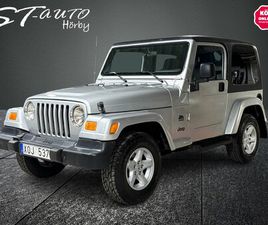 JEEP WRANGLER JEEP WRANGLER 4.0 4WD AUT SVENSKSÅLD 177HK
