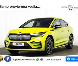 SKODA ENYAQ COUPE RS ŠKODA ENYAQ IV COUPE 80 RS 299 KS, ACC+360+4XGR SJED+PANO+HEAD+VIRT, 2024 GOD.