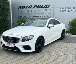 MERCEDES CLASSE E E 220 D 9G-TRONIC 148.E.KM MAGYARORSZÁGI KMGARANCIA LED BURMESTER HIFI PANTETÖ BŐR NAVI 360 KAMER