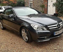 MERCEDES E-CLASS CABRIOLET E 220 2013 MERCEDES-BENZ E-CLASS 2.1TD E220 CDI SPORT 2.1CDI (170BHP) BLUE F CABRIOLET 2D 7G-TRONIC