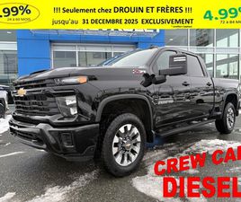 CHEVROLET SILVERADO 2500HD CREW CAB DIESEL / CUSTOM Z71 / CREW CAB / 3.99% D'INTE