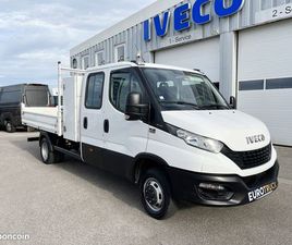 SUPERBE IVECO DAILY 35C14 DOUBLE CABINE ,BENNE ET COFFRE ,ROUES JUMELÉES