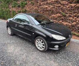 PEUGEOT 206 CC PEUGEOT 206 1.6 16V CC 2003 ZWART — PEUGEOT — MARKTPLAATS