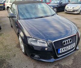 2012 AUDI A3 2.0 TDI S LINE 2DR [START STOP] CONVERTIBLE DIESEL MANUAL