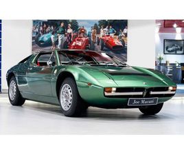 MASERATI MERAK 1975 MASERATI MERAK VERT MANUEL, 5 VITESSES CONDUITE À DR...