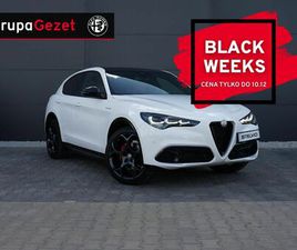 ALFA ROMEO STELVIO VELOCE 2.0TB 280KM A8 Q4 CZERWONA TAPICERKA BLACKWEEK