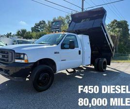 2004 FORD F450 DIESEL MASON DUMP TRUCK WITH ONLY 80,000 MILES