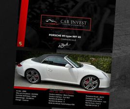 PORSCHE 911 CABRIOLET 997 CARRERA 4S 997 4S CAB 3.8 BT PDK ENTRETIEN OK ORIGI