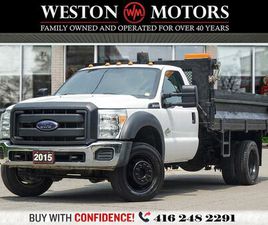 USED 2015 FORD SUPER DUTY F-550 DRW XL*REGULAR CAB*DUMP BOX*6.7L*DIESEL