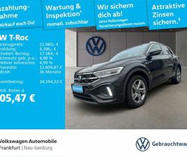 T-ROC 1.0 TSI R-LINE SPURHALTEASSISTENT LED HECKLEUCHTEN SITZHEIZUNG