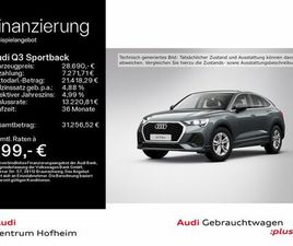 AUDI Q3 SPORTBACK 45 TFSIE S TROLED*VIRTUAL*NAVI+*SPO