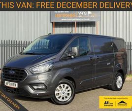 FORD TRANSIT CUSTOM 2021 FORD TRANSIT CUSTOM 1.0 340 ECOBOOST 13.6KWH LIMITED PANEL VAN 5DR PETROL PLUG-IN HYBRID AUT...