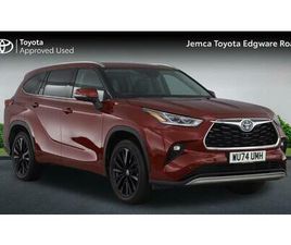 TOYOTA HIGHLANDER TOYOTA HIGHLANDER EXCEL SUV'S 2.5 VVT-H EXCEL CVT 4WD EURO 6 (START/STOP) 5DR