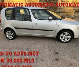 SKODA ROOMSTER SKODA ROOMSTER 1.6 35,000 AUTOMATIC YRS NO ADVS MOT 12 SVCS 50 MPG 3 MTHS WARRANTY MPV
