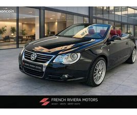 VOLKSWAGEN EOS II 2.0 TSI 200CH – BVA / SÉQUENTIELLE – FULL CUIR – TOIT OUVRANT VERRE – GPS 16/9 – SIÈGES CHAUFFANTS – XÉNON – PALETTES AU VOLANT – 92 500 KM – 