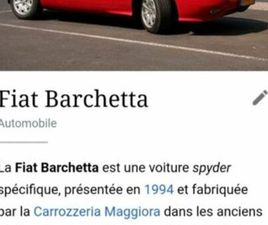 CABRIOLET FIÂT BARCHETTA