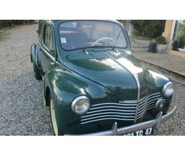 1950 RENAULT 4CV VERT MANUEL, 3 VITESSES CONDUITE À GAUCH...