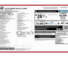 USED 2021 ALFA ROMEO GIULIA TI W/ NERO EDIZIONE BRIGHTON MA 02135