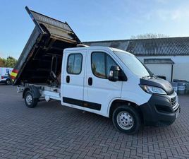 PEUGEOT BOXER PEUGEOT BOXER 2.2 BLUEHDI 335 BUILT FOR BUSINESS TIPPER DOUBLE CAB 4DR DIESEL MANUAL L3 EURO 6 (START/STOP) (165 PS)