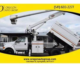 2013 FORD F750 BUCKET BOOM CHIPPER TRUCK ALTEC LR756 61 FT BUCKET BOOM