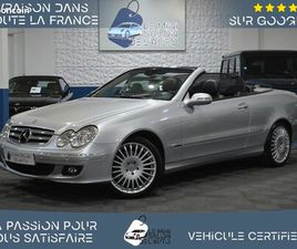 MERCEDES CLK II CABRIOLET 350 V6 272 ELEGANCE BVA7-07/2005-SIÈGES CHAUFFANTS-GPS-CUIR INTÉGRAL NOIR-FILET ANTI-REMOUS-CHAINE DISTRIBUTION OK-VIDANGE BOITE AUTO 