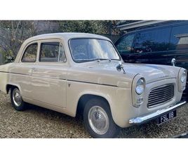 1957 FORD ANGLIA BEIGE MANUEL, 3 VITESSES CONDUITE À DROI...