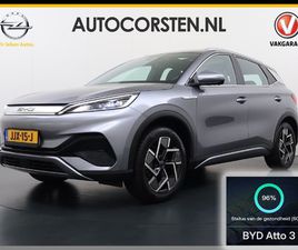 BYD ATTO3 BYD ATTO 3 62KWH DESIGN PANORAMADAK LEER+ELEKTR.VERST. WARMTEPOMP ADAPTIEVE CRUISE 360°CAMERA APPLE CARPLAY ANDROID AUTO ELEKTR.ACHTERKLEP DESIGN VERKEERSBORD D