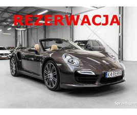 PORSCHE 911 CABRIOLET 991 TURBO PORSCHE 911 TURBO CABRIO. KRAJOWA. GWARANCJA APPROVED. 991 (2011-) WĘGRZCE - SPRZEDAJEMY.PL