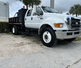FORD F 750 CLEAN TITLE FORD 2008 F750 SUPER CREW CAB DUMP BED TRUCK READY TO WORK
