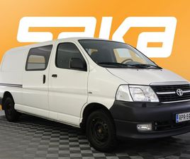 TOYOTA HIACE 2,5 D-4D 117 4OV PITKÄ ** SUOMI-AUTO / WEBASTO / ILMASTOINTI / BLUETOOTH / MERKKIHUOLLETTU! / LOHKOLÄMM. / VETOKOUKKU **