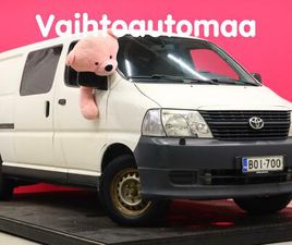 TOYOTA HIACE 2,5 D-4D 95 4OV PITKÄ / WEBASTO / ILMASTOINTI / KAHDET RENKAAT / JAKOPÄÄ 2024! /