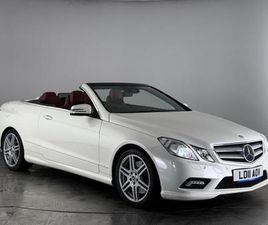 MERCEDES CLASSE E CABRIOLET E 500 2011 MERCEDES-BENZ E CLASS 5.5 E500 V8 SPORT CABRIOLET G-TRONIC EURO 5 2DR CONVERTIBLE PETROL AUT...
