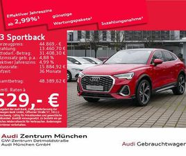AUDI Q3 SPORTBACK 45 TFSI AUDI Q3 SPORTBACK 45 TFSI QU. S TRONIC 2X S LINE PANO