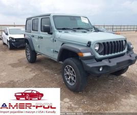JEEP WRANGLER 2024, 2.0L, 4X4, 4-DOOR SPORT S 2.0 BENZYNA 270KM