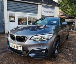 BMW SERIE 2 CABRIO 220 2018 BMW 2 SERIES 2.0 220I M SPORT (181BHP) CONVERTIBLE 2D AUTO