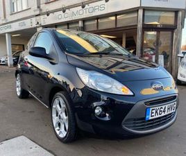 FORD KA 2014 64 FORD KA TITANIUM DISCO BLACK £35 TAX 1-LADY OWNER BLUETOOTH ALLOYS
