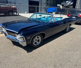 1967 CHEVROLET IMPALA 1967 CHEVROLET IMPALA SS CONVERTIBLE/396V8